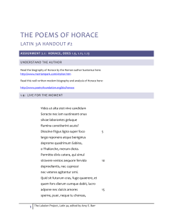 the poems of horace