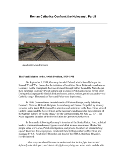 Catholics and the Shoah