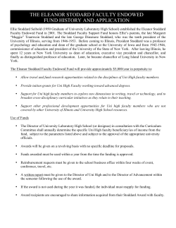 Eleanor Stoddard Endowed Fund Application
