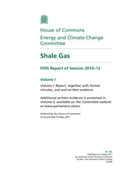 Shale Gas - Publications.parliament.uk