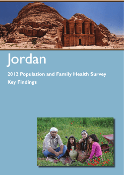 Jordan 2012 Population and Family Health Survey