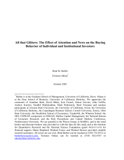 All that Glitters: The Effect of Attention and News on the Buying