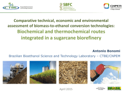 Biochemical and thermochemical routes integrated in a sugarcane