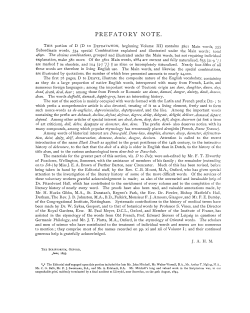 Prefatory note to Part VIII. Section II D-Depravation
