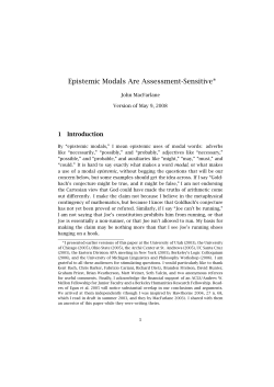 Epistemic Modals Are Assessment