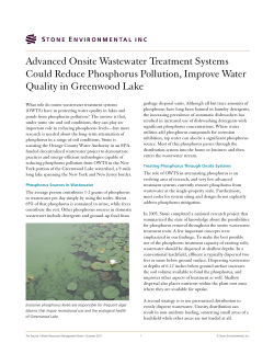 Advanced Onsite Wastewater Treatment Systems Could Reduce