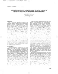Copepod Species Richness as an Indicator of Long