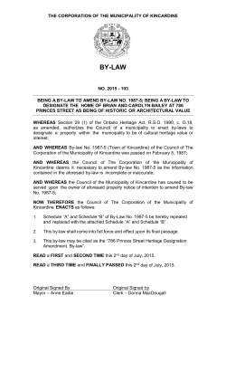 786 Princes Street - the Municipality of Kincardine!