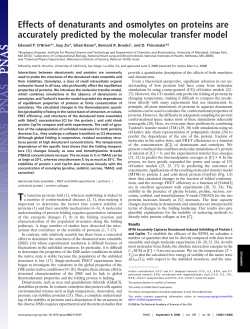 Effects of denaturants and osmolytes on proteins are