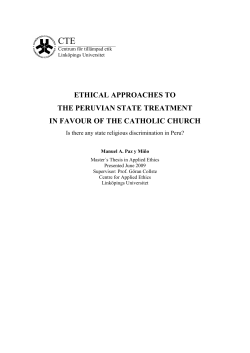 ethical approaches to the peruvian state treatment in favour