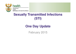 Sexually Transmitted Infections (STI) One Day Update Sexually