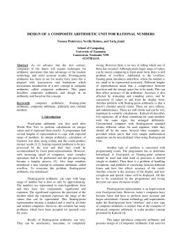 DESIGN OF A COMPOSITE ARITHMETIC UNIT FOR RATIONAL