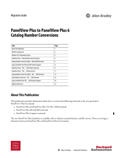 PanelView Plus to PanelView Plus 6 Catalog Number Conversions