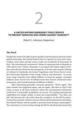 A United Nations Emergency Peace Service To Prevent