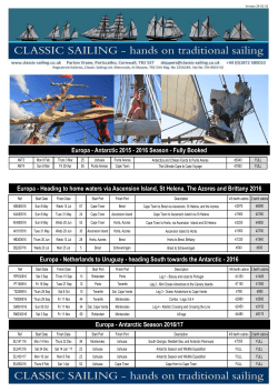 2016 Season - Classic Sailing
