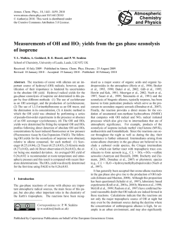 Measurements of OH and HO2 yields from the gas phase ozonolysis