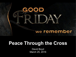 Peace Through the Cross