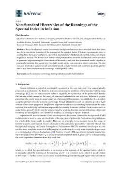 Non-Standard Hierarchies of the Runnings of the Spectral Index in