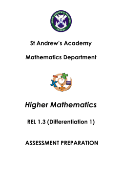 Differentiation Assessment Preparation