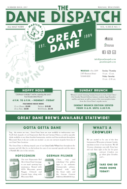 Menu - Great Dane Pub