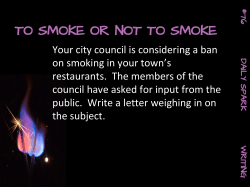 to smoke or not to smoke