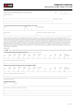 include/retain: Lodgement-authority-documents-under-letter-of