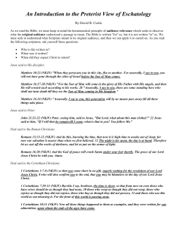 handout that I use to share Preterism