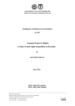 Unequal Property Rights: A study of land right inequalities