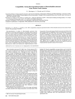Compatibility Among Host-Specialized Isolates of Heterobasidion