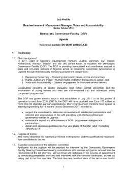 Job Profile Readvertisement - Component Manager, Voice and