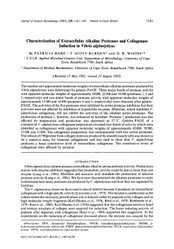 Characterization of Extracellular Alkaline Proteases