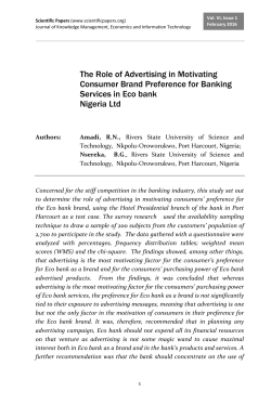 The Role of Advertising in Motivating Consumer Brand Preference