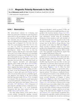 8.09 Magnetic Polarity Reversals in the Core