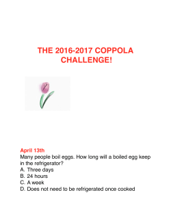the 2016-2017 coppola challenge!