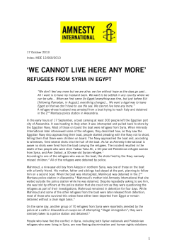 Egypt`s humanitarian shame