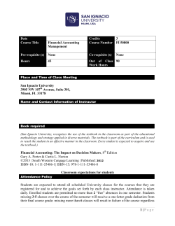 Table of Contents - San Ignacio University