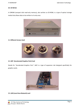 10. CD Writer A CDROM (compact disk read-only memory