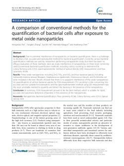 A comparison of conventional methods for the quantification of