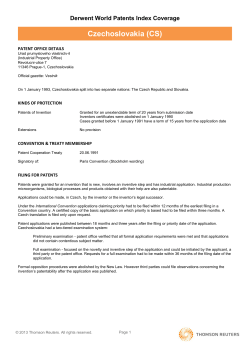 Czechoslovakia - Thomson Reuters