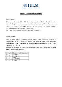 credit and grading system