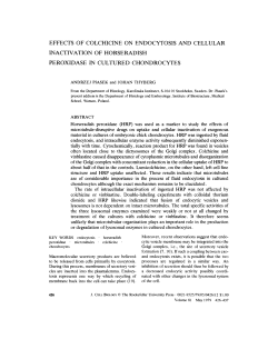 effects of colchicine on endocytosis and cellular