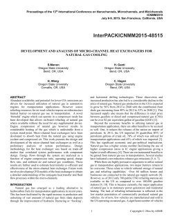 Development and analysis of micro