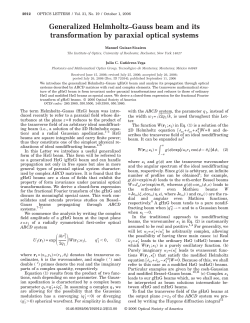Generalized Helmholtz&ndash;Gauss beam and its transformation by