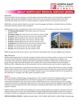 NEMS Fact Sheet - North East Medical Services