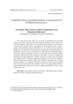 Construction and behavioral validation of superstition