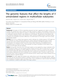 The genomic features that affect the lengths of 5` untranslated