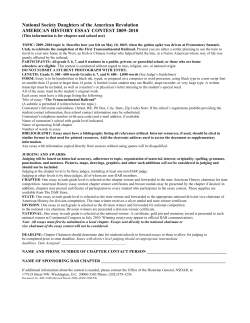 National Society Daughters of the American Revolution