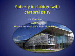 Puberty and Cerebral Palsy