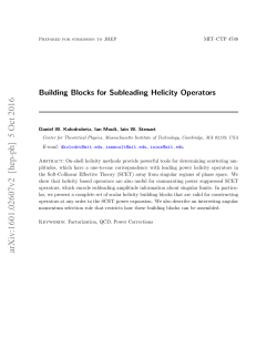 Building Blocks for Subleading Helicity Operators