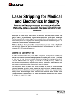 Laser Stripping for Medical and Electronics Industry